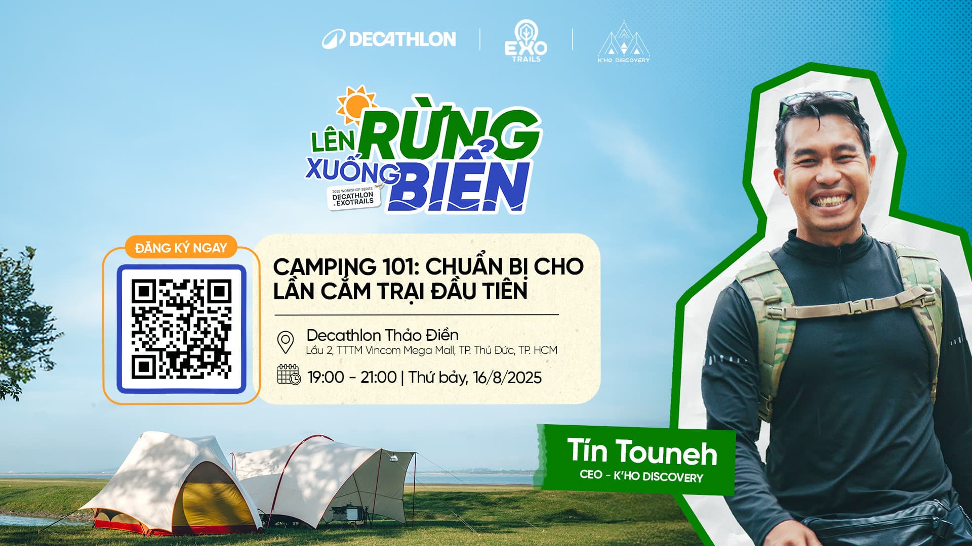WORKSHOP #12: CAMPING 101 – CHUẨN BỊ CHO LẦN CẮM TRẠI ĐẦU TIÊN